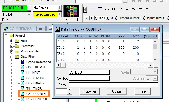Rslogix 500 Counter Instructions